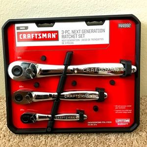 Tools: Craftsman 84-Tooth, 3PC Thin-Profile Ratchets Chrome finish Set